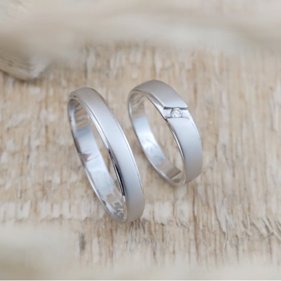 Cincin Kawin Tunangan Emas & Palladium - EPD00007