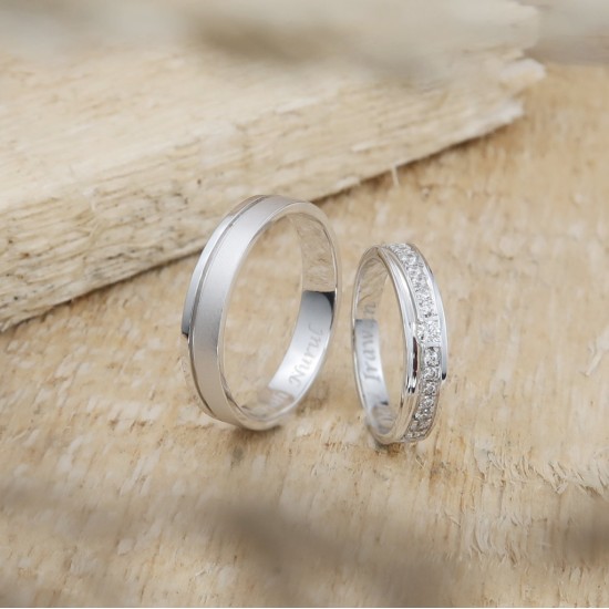 Cincin Kawin Tunangan Emas & Palladium - EPD00013