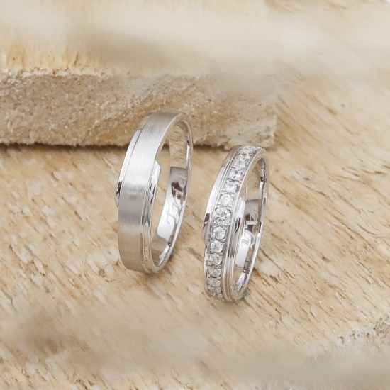 Cincin Kawin Tunangan Emas & Palladium - EPD00015