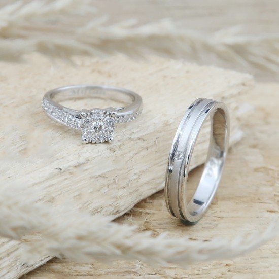 Cincin Kawin Tunangan Emas & Platinum - EPT00007