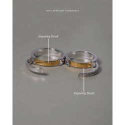 Cincin Kawin Tunangan Emas & Palladium - EPD00001