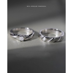Cincin Kawin Tunangan Emas & Palladium - EPD00002