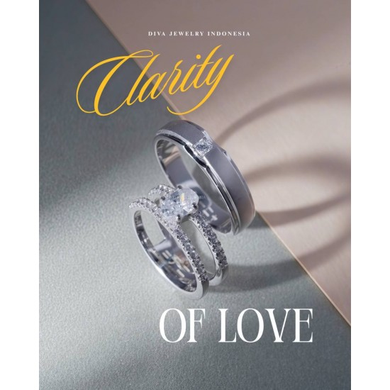 Cincin Kawin Tunangan Emas & Palladium - EPD00009